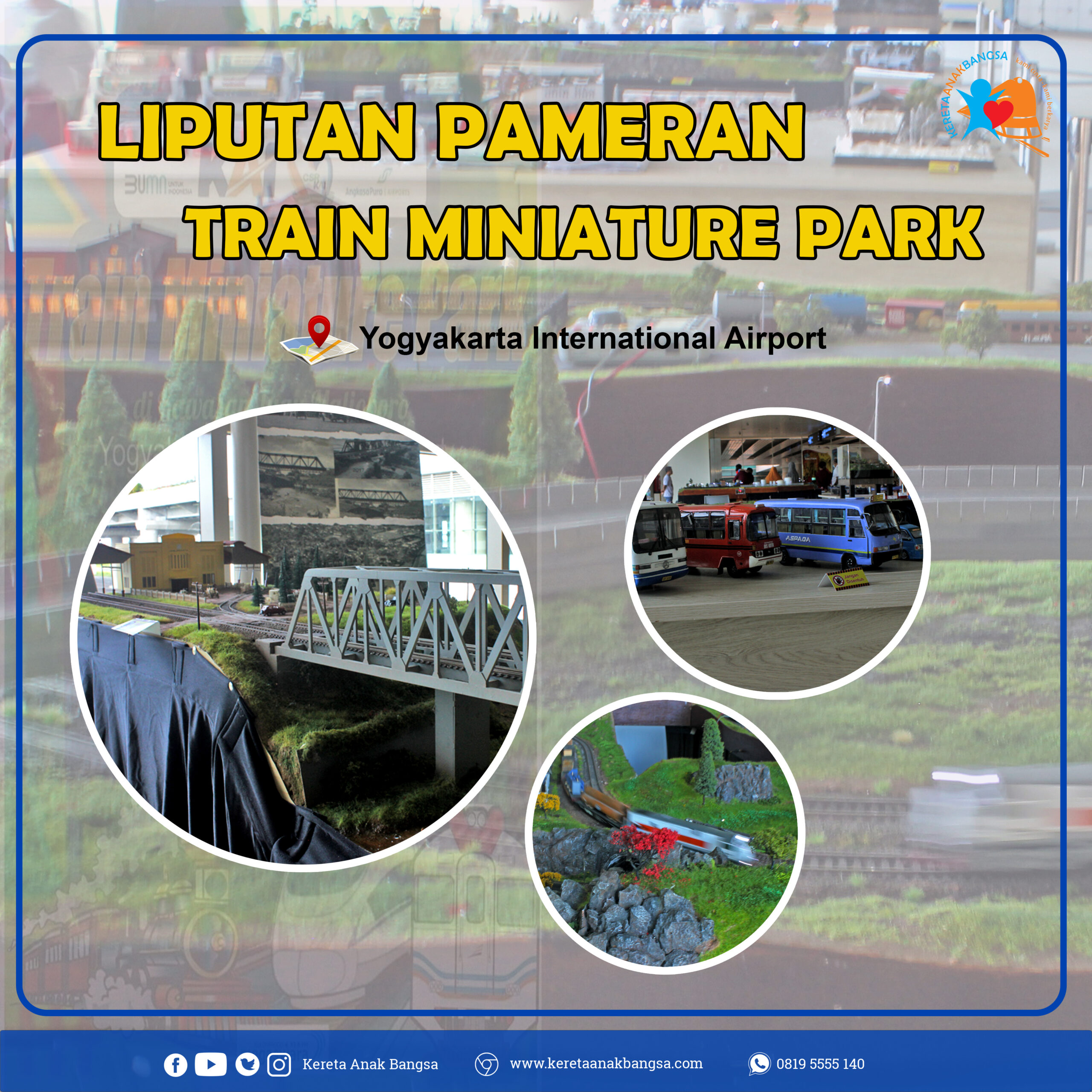 Pameran Train Miniature Park di Bandara Internasional Yogyakarta